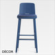 Décor Select - Tablet Bar Stool in Natural or Stained Ash with an Upholstered Seat - In Designer Fabrics and Wood Finishes