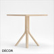 111A1 Décor Select - Tree Square Dining Table, 2 Sizes 600mm & 700mm in Natural or Stained Ash - In Designer Colours and Wood Finishes - Décor for Business