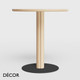 Décor Select - One Round Bistro Table, 2 Sizes 600mm & 700mm in Natural or Stained Ash - In Designer Colours and Wood Finishes - Décor for Business