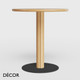Décor Select - One Round Bistro Table, 2 Sizes 600mm & 700mm in Natural or Stained Ash - In Designer Colours and Wood Finishes - Décor for Business