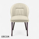 Icon Chairs - Moma Chair with a Curved Backrest with Wooden Legs - In Designer Fabrics & Eco Leathers - Décor for Business