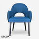 Icon Chairs - Look Hole Chair with Armrests and Wooden Legs - In Designer Fabrics & Eco Leathers - Décor for Business