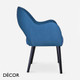 Icon Chairs - Look Hole Chair with Armrests and Wooden Legs - In Designer Fabrics & Eco Leathers - Décor for Business
