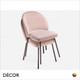 Icon Chairs - Nora Stackable Chair with a Curved Backrest with Metal Legs - In Designer Fabrics & Eco Leathers - Décor for Business
