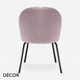 Icon Chairs - Nora Stackable Chair with a Curved Backrest with Metal Legs - In Designer Fabrics & Eco Leathers - Décor for Business