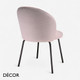 Icon Chairs - Nora Stackable Chair with a Curved Backrest with Metal Legs - In Designer Fabrics & Eco Leathers - Décor for Business