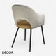 1 A  1 Icon Chairs - Voila Chair with Armrests and Metal Legs - In Designer Fabrics & Eco Leathers - Décor for Business