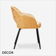 1 A  1 Icon Chairs - Voila Chair with Armrests and Metal Legs - In Designer Fabrics & Eco Leathers - Décor for Business