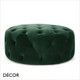 Décor Concept - Bello Buttoned Round Pouf, 60cm Diametre - In Designer Fabrics & Eco Leathers - Décor for Business