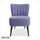 Décor Concept - Santino Lounge Chair with a Fluted Back and Tapered Legs - In Designer Fabrics & Eco Leathers - Décor for Business