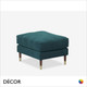 Décor Concept - Franco Footstool, Rectangular with Brass Capped Feet - In Designer Fabrics & Eco Leathers - Décor for Business