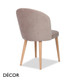 Décor Concept - Pietro Dining Chair with an Arched Back and Tapered Beech Legs - In Designer Fabrics & Eco Leathers - Décor for Business