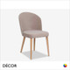 Décor Concept - Pietro Dining Chair with an Arched Back and Tapered Beech Legs - In Designer Fabrics & Eco Leathers - Décor for Business