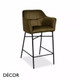 Décor Concept - Savino Bar Stool with an Arched Back and Metal Legs - In Designer Fabrics & Eco Leathers - Décor for Business