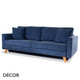 Décor Concept - Valerio Sofa Sleeper with a Rectangular Backrest - In Designer Fabrics & Eco Leathers - Décor for Business