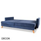 Décor Concept - Valerio Sofa Sleeper with a Rectangular Backrest - In Designer Fabrics & Eco Leathers - Décor for Business