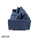 Décor Concept - Valerio Sofa Sleeper with a Rectangular Backrest - In Designer Fabrics & Eco Leathers - Décor for Business