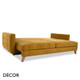 Décor Concept - Alfio Sofa Sleeper with a Buttoned Backrest and Sides - In Designer Fabrics & Eco Leathers - Décor for Business