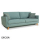 Décor Concept - Ettore Sofa Sleeper with a Smooth Rectangular Backrest - In Designer Fabrics & Eco Leathers - Décor for Business