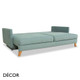 Décor Concept - Ettore Sofa Sleeper with a Smooth Rectangular Backrest - In Designer Fabrics & Eco Leathers - Décor for Business