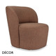 Décor Concept - Napoleone Lounge Chair with a Circular Backrest and Base - In Designer Fabrics & Eco Leathers - Décor for Business
