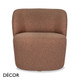 Décor Concept - Napoleone Lounge Chair with a Circular Backrest and Base - In Designer Fabrics & Eco Leathers - Décor for Business