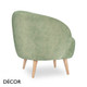 Décor Concept - Romero Lounge Chair with Tapered Legs - In Designer Fabrics & Eco Leathers - Décor for Business