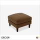 Décor Concept - Vilvaldo Square Pouf with Tapered Legs - In Designer Fabrics & Eco Leathers - Décor for Business