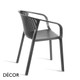 1 A  1 Décor Select - Gianet Be Green Stackable Chair with Armrests, Technopolymer - In Designer Colours & Neutral Tones - Décor for Business