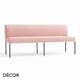 Décor Select - Putney Booth Benches with Slim Metal Legs, 4 Sizes - In Designer Fabrics & Eco Leathers - Décor for Business