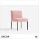 Décor Select - Putney Chair with Slim Metal Legs - In Designer Fabrics & Eco Leathers - Décor for Business