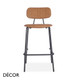 Décor Dinova - Allegra Stackable Counter Height Stool with a Veneered Wooden or Upholstered Seat and Backrest in Designer Eco Leathers - Décor for Business
