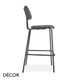 Décor Dinova - Allegra Stackable Bar Height Stool with a Veneered Wooden or Upholstered Seat and Backrest in Designer Eco Leathers - Décor for Business