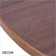 Décor Dinova - Allesia Tobacco Pacific Walnut Premium Laminate Table Top, 25mm Thick - Square, Round & Rectangular - Décor for Business