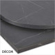 Décor Dinova - Allesia Black Pietra Grigia Laminate Table Top, 25mm Thick - Square, Round & Rectangular - Décor for Business