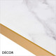Décor Dinova - Allesia Crystal Marble Laminate Table Top with a Gold Edge, 25mm Thick - Square, Round & Rectangular - Décor for Business