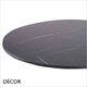 Décor Dinova - Perla Black Marble Premium Compact Laminate Table Top, 12mm Thick with Groove Fixing - Square, Round & Rectangular - Décor for Business