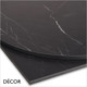 Décor Dinova - Perla Black Marble Premium Compact Laminate Table Top, 12mm Thick with Groove Fixing - Square, Round & Rectangular - Décor for Business