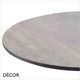Décor Dinova - Perla Cement Effect Premium Compact Laminate Table Top, 12mm Thick with Groove Fixing - Square, Round & Rectangular - Décor for Business
