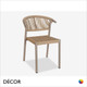 Décor Dinova - Battista Stackable Dining Chair with a Woven Rope Seat and Backrest, Indoor and Outdoor - Décor for Business