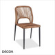 Décor Dinova - Barbarella Stackable Dining Chair with a Woven Rope Seat and Backrest, Indoor and Outdoor - Décor for Business