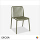 Décor Dinova - Palmira Stackable Dining Chair with a Black, Green or Taupe Polypropylene Frame, Indoor and Outdoor - Décor for Business