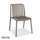Décor Dinova - Palmira Stackable Dining Chair with a Black, Green or Taupe Polypropylene Frame, Indoor and Outdoor - Décor for Business