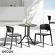 Décor Select - Juniper Round Dining Table, 3 Sizes - Powder Coated Steel Top and Technopolymer Base for Indoor and Outdoor Use - In Designer Neutral Tones - Décor for Business