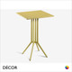Décor Select - Juniper Square Poseur Table, 3 Sizes - Powder Coated Steel Top and Technopolymer Base for Indoor and Outdoor Use - In Designer Neutral Tones - Décor for Business