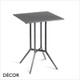 Décor Select - Juniper Square Poseur Table, 3 Sizes - Powder Coated Steel Top and Technopolymer Base for Indoor and Outdoor Use - In Designer Neutral Tones - Décor for Business