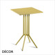 Décor Select - Juniper Square Poseur Table, 3 Sizes - Powder Coated Steel Top and Technopolymer Base for Indoor and Outdoor Use - In Designer Neutral Tones - Décor for Business