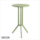 Décor Select - Juniper Poliweave Round Poseur Table, 2 Sizes - Technopolymer for Indoor and Outdoor Use - In Designer Neutral Tones - Décor for Business