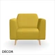 Décor Select - Milla Armchair with Slim Tapered Arms and Backrest - In Designer Fabrics & Eco Leathers - Décor for Business