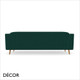 Décor Select - Florens Three-Seater Sofa with Slim Tapered Arms and Backrest - In Designer Fabrics & Eco Leathers - Décor for Business